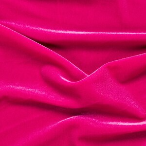 Fuchsia Stretch Velvet Apparel Dance Wear Costume Spandex Fabric - Sold By The Yard - 60&quot;