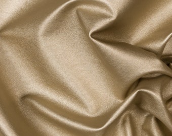 Gold Two Way Stretch Spandex Apparel Crafting Vinyl Fabric - Sold By The Yard - 58"