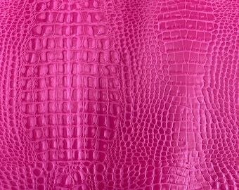 Fuchsia Marine Gator Upholstery Crafting Outdoor Vinyl Fabric - Sold By The Yard - 54"