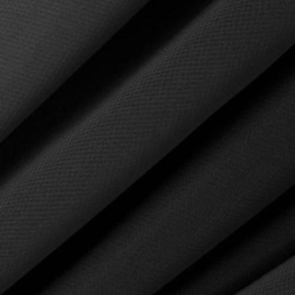 Black Stretch Chiffon Apparel Drapery Fabric - Sold By The Yard - 60"