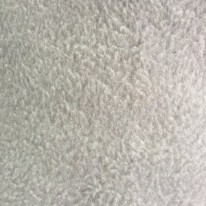 Silver Solid Polar Fleece Anti-Pill Lining Apparel Fabric - Sold By The Yard - 60&quot;