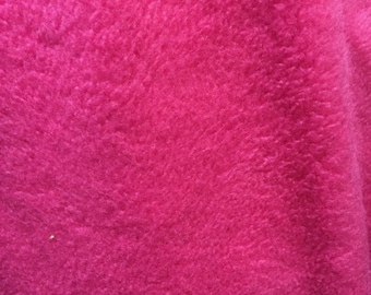 Hot Pink Solid Polar Fleece Anti-Pill Lining Apparel Fabric - Sold By The Yard - 60"