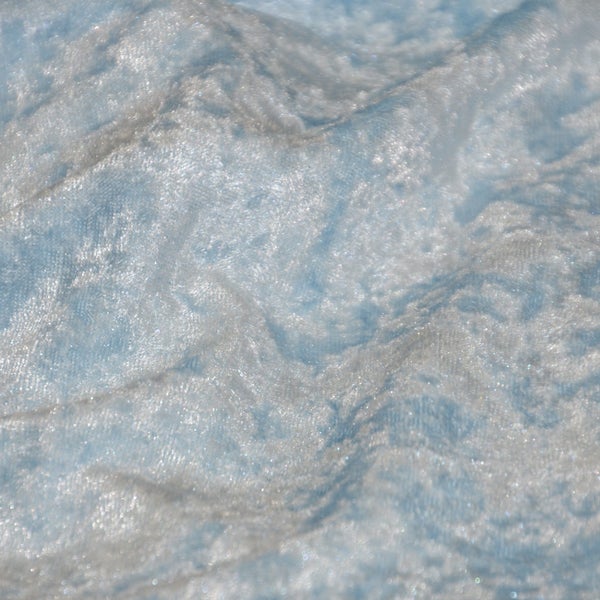 Baby Blue Panne Crush Velvet Backdrop Apparel Stretch Fabric - BTY - 60"