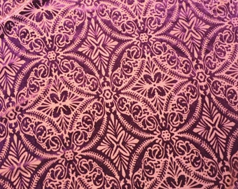 CALFOVERA Fogli di Pelle PU Goffrata con Motivo Floreale Vintage da 53.9×11.9 Pollici Fogli di Tessuto in Pelle PU Tinta Unita Testurizzata per