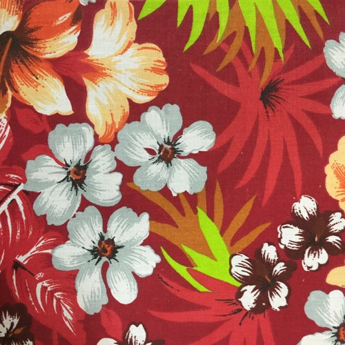 Blue Neon Pineapple Hawaiian Print Round Rug main image 1