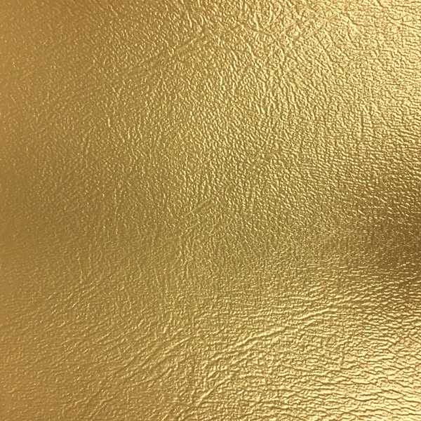 Metallic Gold Blazer Heavy Duty Commercial Faux Leather Vinyl Fabric - Sold By The Yard - 54"