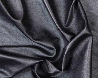 Black Two Way Stretch Spandex Apparel Crafting Vinyl Fabric - Sold By The Yard - 58"