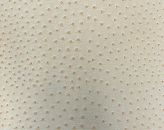 Beige Saratoga Ostrich Faux Leather Upholstery Crafting Vinyl Fabric - Sold By The Yard - 54"