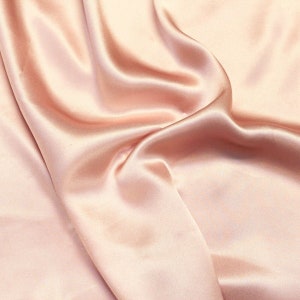Light Mulberry Pink 100% Silk Charmeuse Apparel Home Decor Fabric - Sold By The Yard - 45&quot;