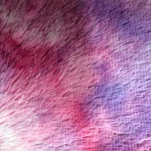 Purple Multi Color Dye Fuzzy Faux Fur Apparel Blanket Crafting Fabric - Sold By The Yard - 60&quot;
