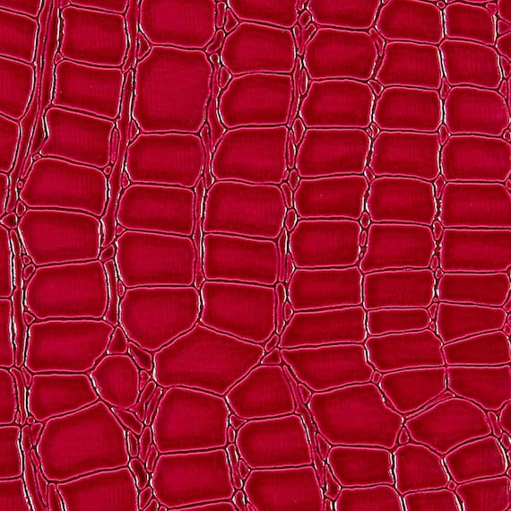 Vinyl Crocodile RED Fake Leather Upholstery Fabric by the Yard -  Canada