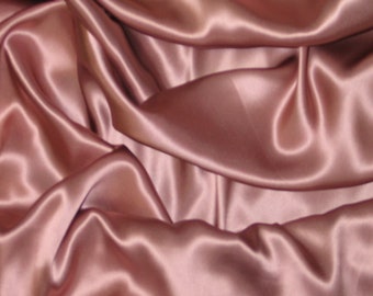 Mulberry Pink 100% Silk Charmeuse Apparel Home Decor Fabric - Sold By The Yard - 45"