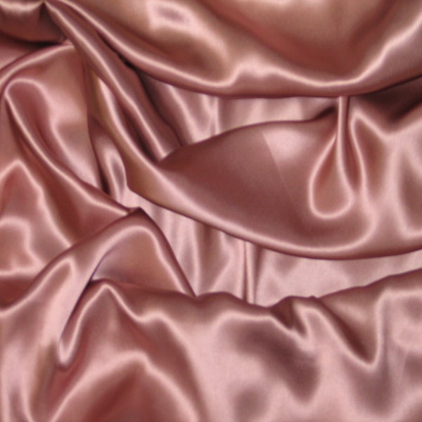 Smoke Blue Charmeuse Silk Fabric