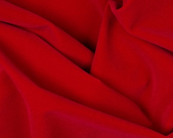 Red Velvet Flocking Upholstery Crafting Drapery Fabric - Sold By The Yard - 60"