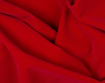 Red Velvet Flocking Upholstery Crafting Drapery Fabric - Sold By The Yard - 60"