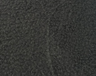 Black Polar Fleece Anti-Pill Lining Apparel Fabric - Sold By The Yard - 60"