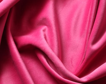 Neon Pink Camden Velvet Polyester Upholstery Drapery Home Decor Fabric - Sold By The Yard - 60"