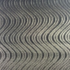 Swirl Velvet Flocking Upholstery Drapery Fabric - Sold By The Yard - 58&quot;/ 60&quot;-  Charcoal Grey