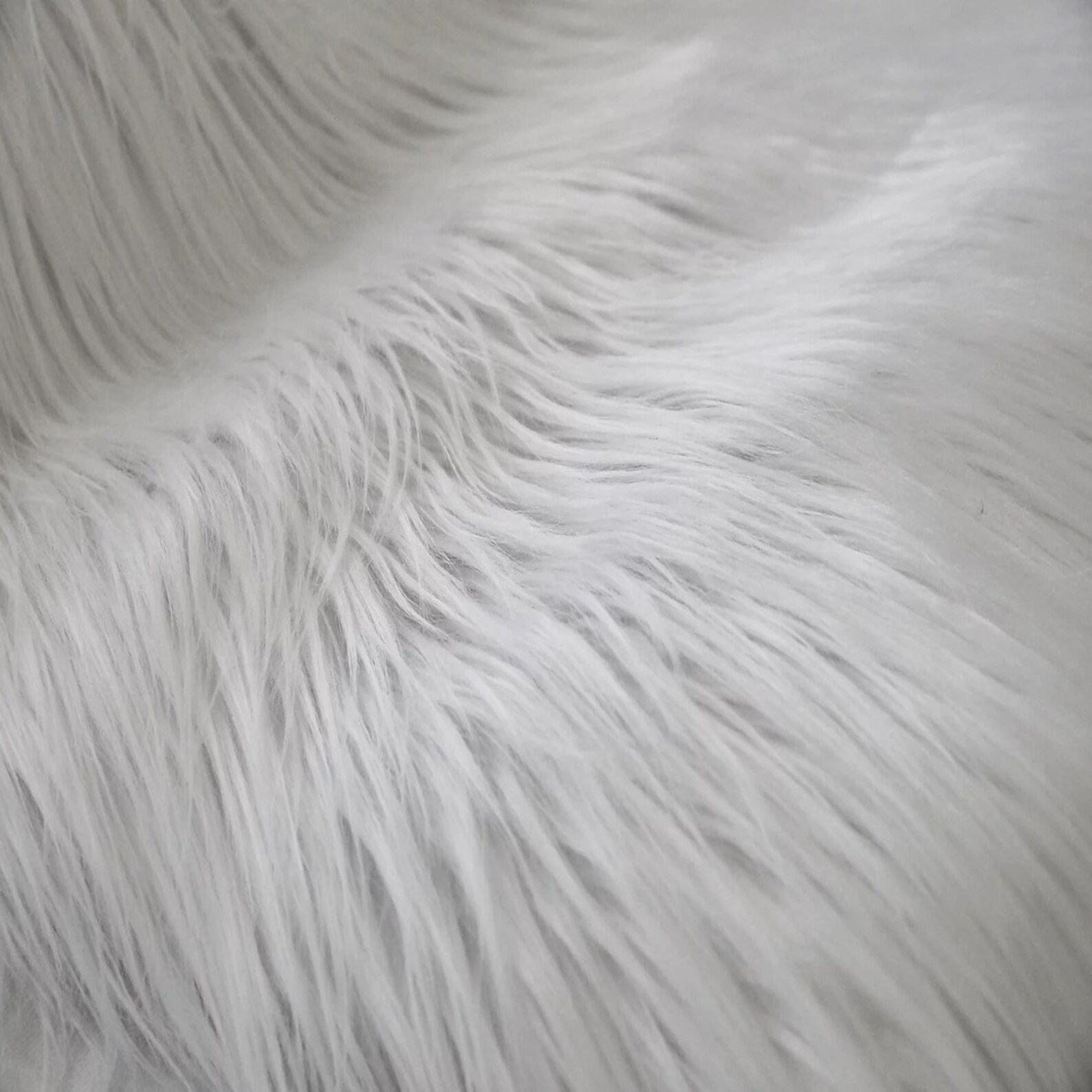 White Long Pile Shaggy Faux Fur Fabric 4 Pile Sold - Etsy