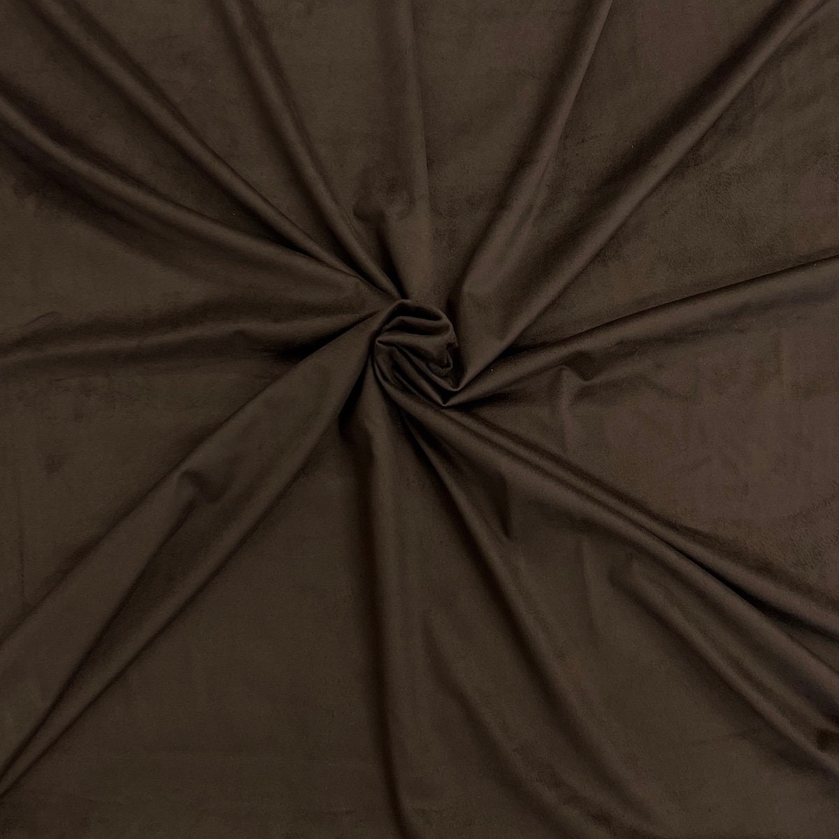 Chocolate Brown Stretch Faux Suede Apparel Garment Fabric - Sold By The Yard - 60"