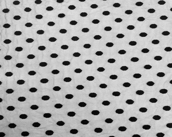 Flocked Polka Dot Stretch Mesh Fabric by the Yard, 5 Colors - Sheer 4 Way Stretch Dot Mesh for Dresses, Sleeves & Costumes, 58" Wide