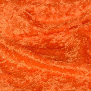 Orange Panne Crush Velvet Backdrop Apparel Stretch Fabric - By The Yard - 60&quot;