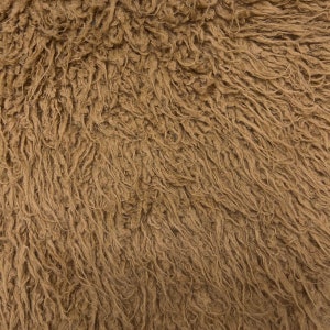 Caramel Brown Alpaca Long Pile Curly Faux Fur Fabric - Sold By The Yard - 60&quot;