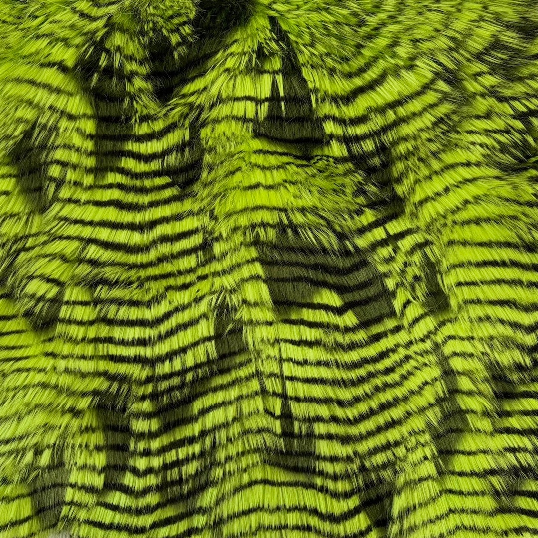 Fire Feather Green Fabric