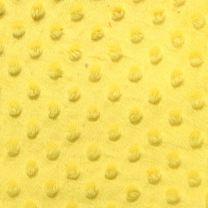 Yellow Minky Dot Cuddle Fabric - Sold By The Yard - 58&quot;/ 60&quot;