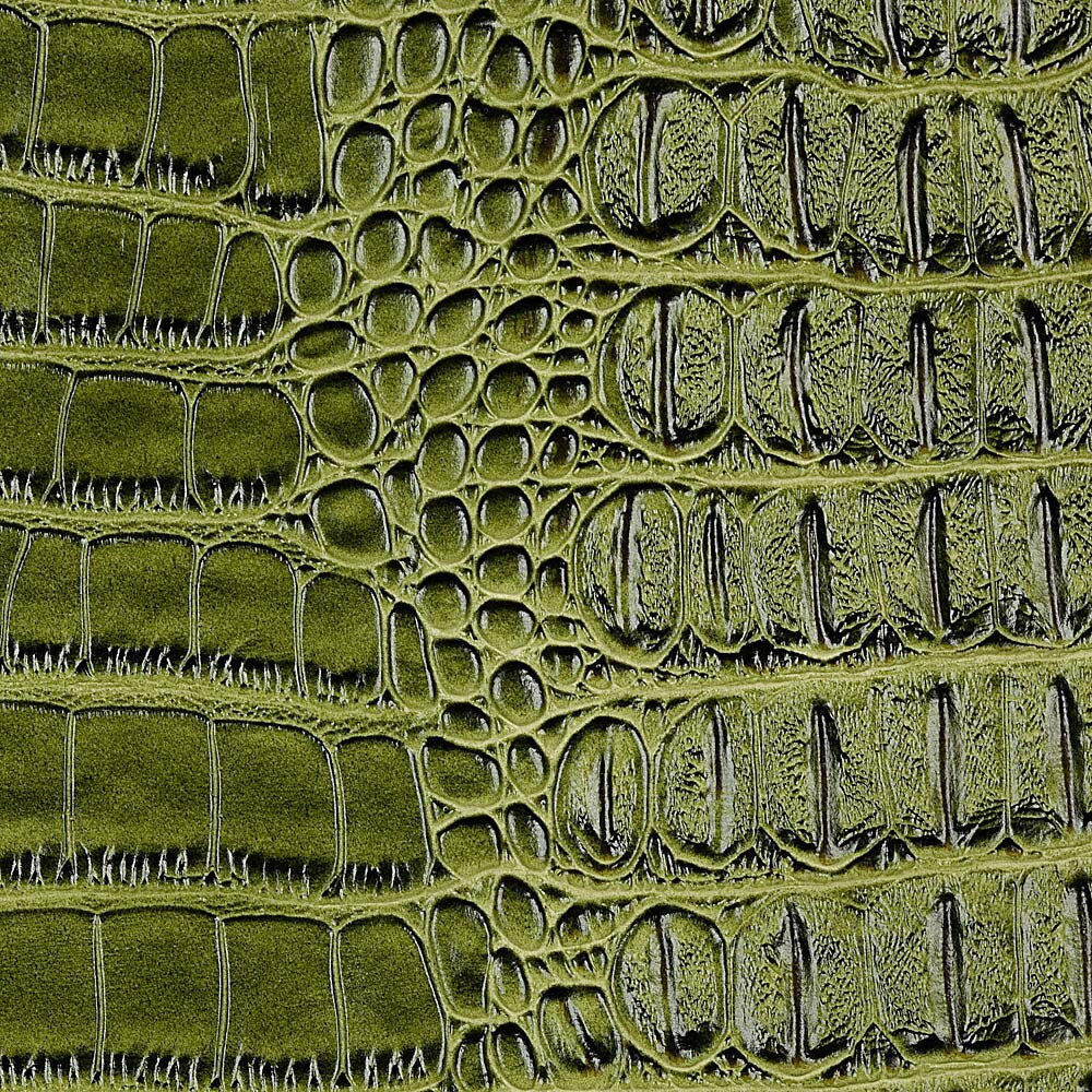 Tissu vinyle vert métallisé Gator d’ameublement - vendu par le rouleau - 54"- 20 verges Tissu Tissu Tissu vinyle vert métallisé Gator d’ameublement - vendu par le rouleau - 54