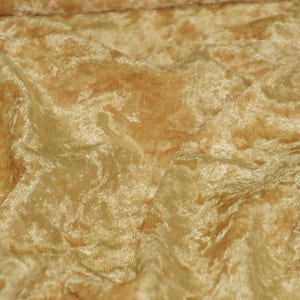 Gold Panne Crush Velvet Backdrop Apparel Stretch Fabric - By The Yard - 60&quot;