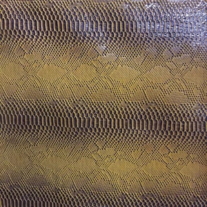 Mamba Gold Viper Sopythana Embossed Snake Skin Vinyl Leather