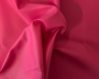 Fuchsia Pink Soft Skin Faux Leather Vinyl Apparel Upholstery Fabric - Sold By The Yard - 54"