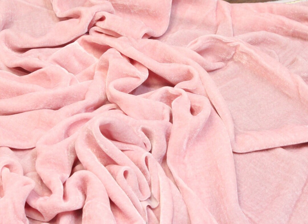 Light Pink High Fashion Silk Velvet Upholstery Apparel Fabric BTY 44 /