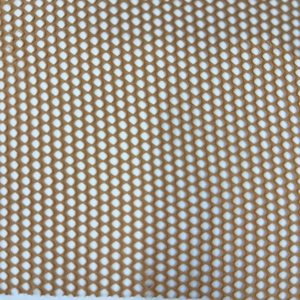 Taupe Brown Crochet Fishnet Netting Spandex Apparel Costume Fabric - Sold By The Yard - 52"