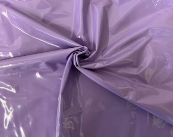 Lavender Purple Faux Patent Leather Apparel Dance Costume Vinyl Fabric - Sold By The Yard - 54"