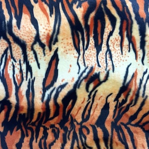 Orange Tiger Print Velboa Faux Fur Fabric - Sold By The Yard - 58"/ 60"