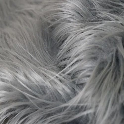 Charcoal Gray Long Pile Shaggy Faux Fur Fabric 4 Pile - Etsy