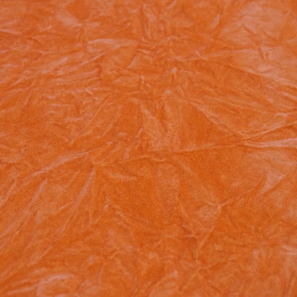 Orange Crush Velvet Flocking Upholstery Drapery Fabric - Sold By The Yard - 60"
