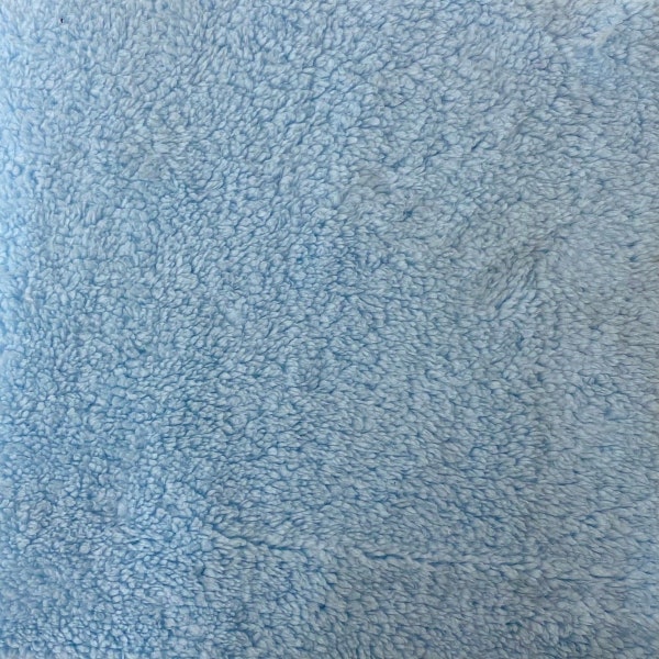 Baby Blue Sherpa Lambs Wool Faux Fur Blanket Apparel Crafting Fabric - Sold By The Yard - 60"