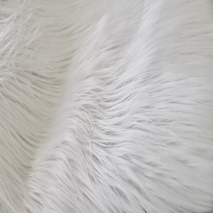 White Long Pile Shaggy Faux Fur Fabric 4 Pile Sold by the Yard 60 - Etsy