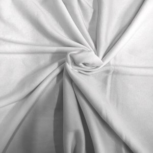 White Sweater Knit Fleece Apparel Lounge Wear Fabric - Sold By The Yard - 62&quot;