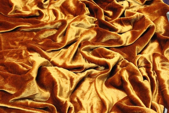 Micro Velvet Soft Fabric 45 inches by The Yard for Sewing Apparel Crafts  (Orange)
