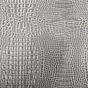 Charcoal Gray Marine Gator Upholstery Crafting Outdoor Vinyl Fabric - Sold By The Yard - 54&quot;