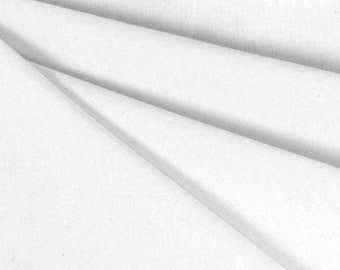White Bleached Muslin 100% Cotton Fabric - Sold By The Yard - 60"