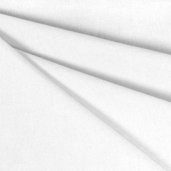 White Bleached Muslin 100% Cotton Fabric - Sold By The Yard - 60"