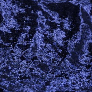 Navy Blue Panne Crush Velvet Backdrop Apparel Stretch Fabric - By The Yard - 60&quot;