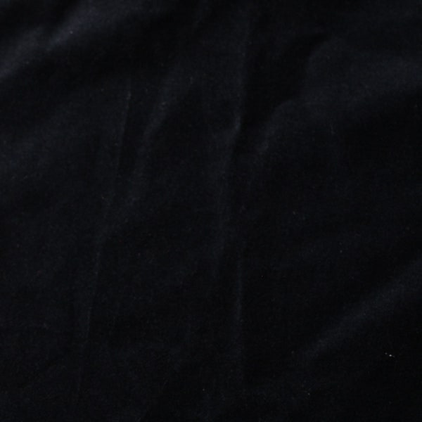 Tissu de décoration intérieure en velours de coton noir - Vendu par cour - 60"