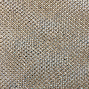 Gold Serene Iridescent Rhinestone Fishnet Lace Apparel Couture Lingerie Fabric - Sold By The Yard