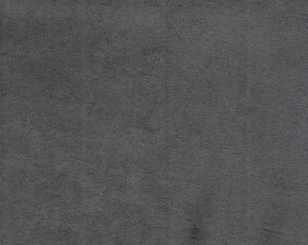 Charcoal Polyester micro faux suede upholstery fabric by the yard 60" Wide